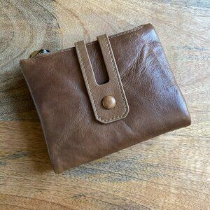 Handmade Leather Women's Wallet Bifold RFID Blocking Zipper 4x4.5" reduced ship